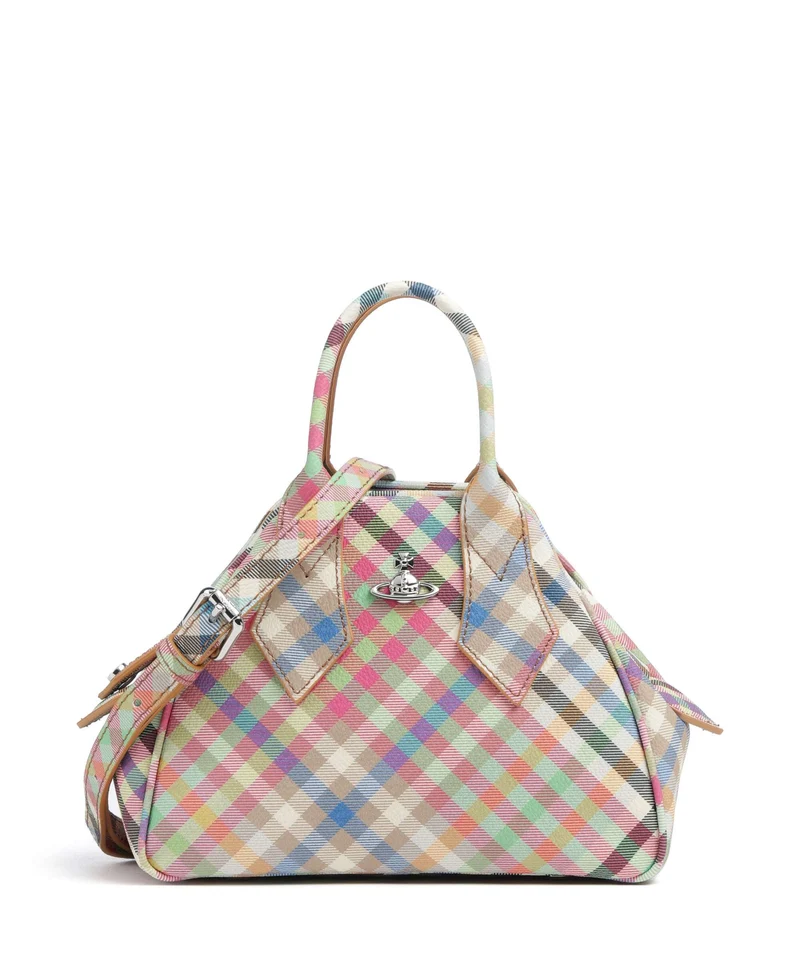 Vivienne Westwood Yasmine Buccia D'Arancia Small Borsa a mano heather plaid