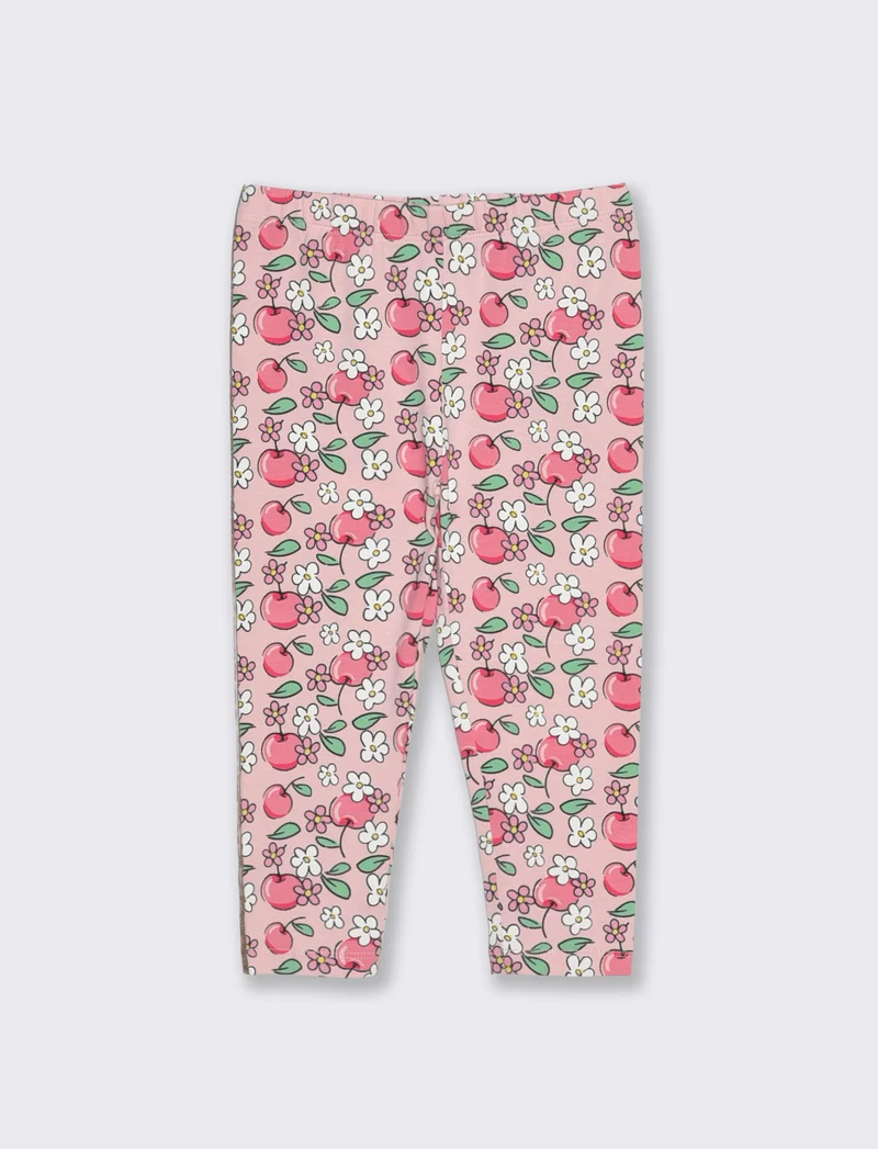 Leggings a fantasia in jersey elastico - Rosa