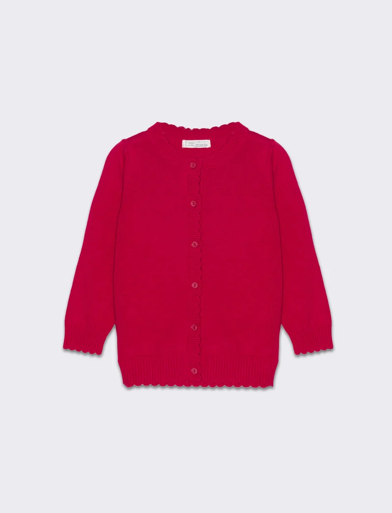 Cardigan con bottoncini da neonata - Fuxia