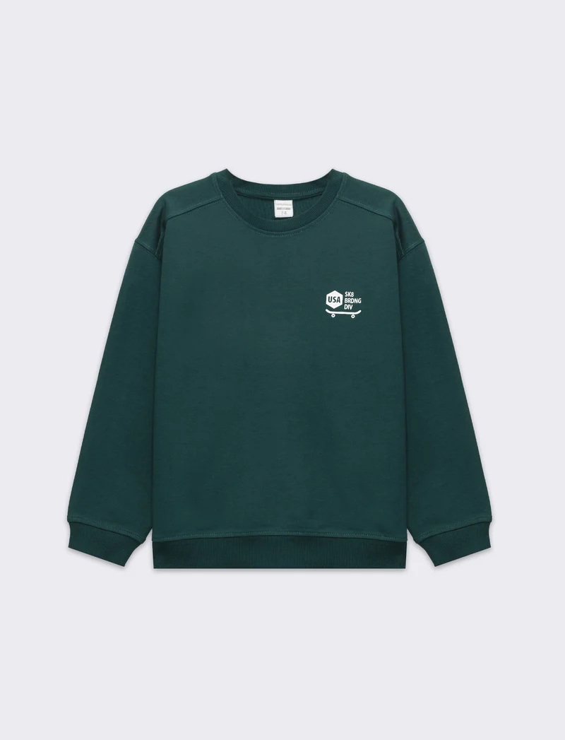 Felpa girocollo da bambino - Verde