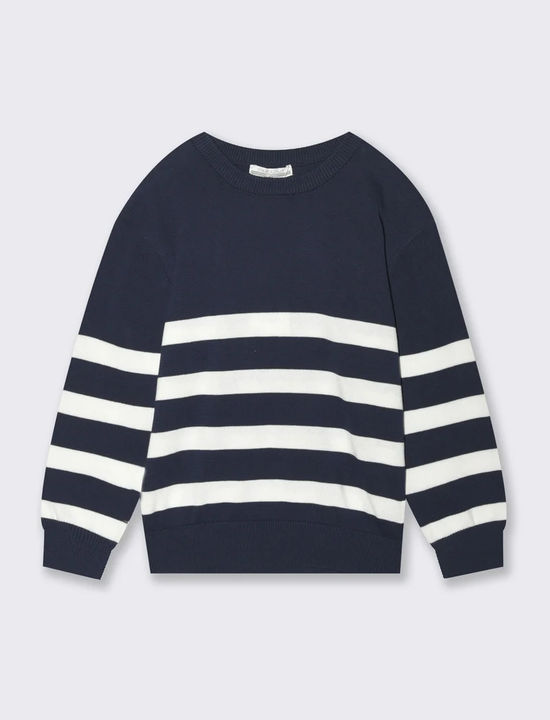 Maglia a righe da bambino - Blu