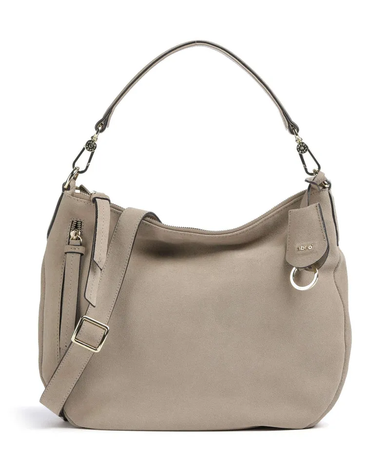 Abro Suede Juna Small Borsa hobo siena